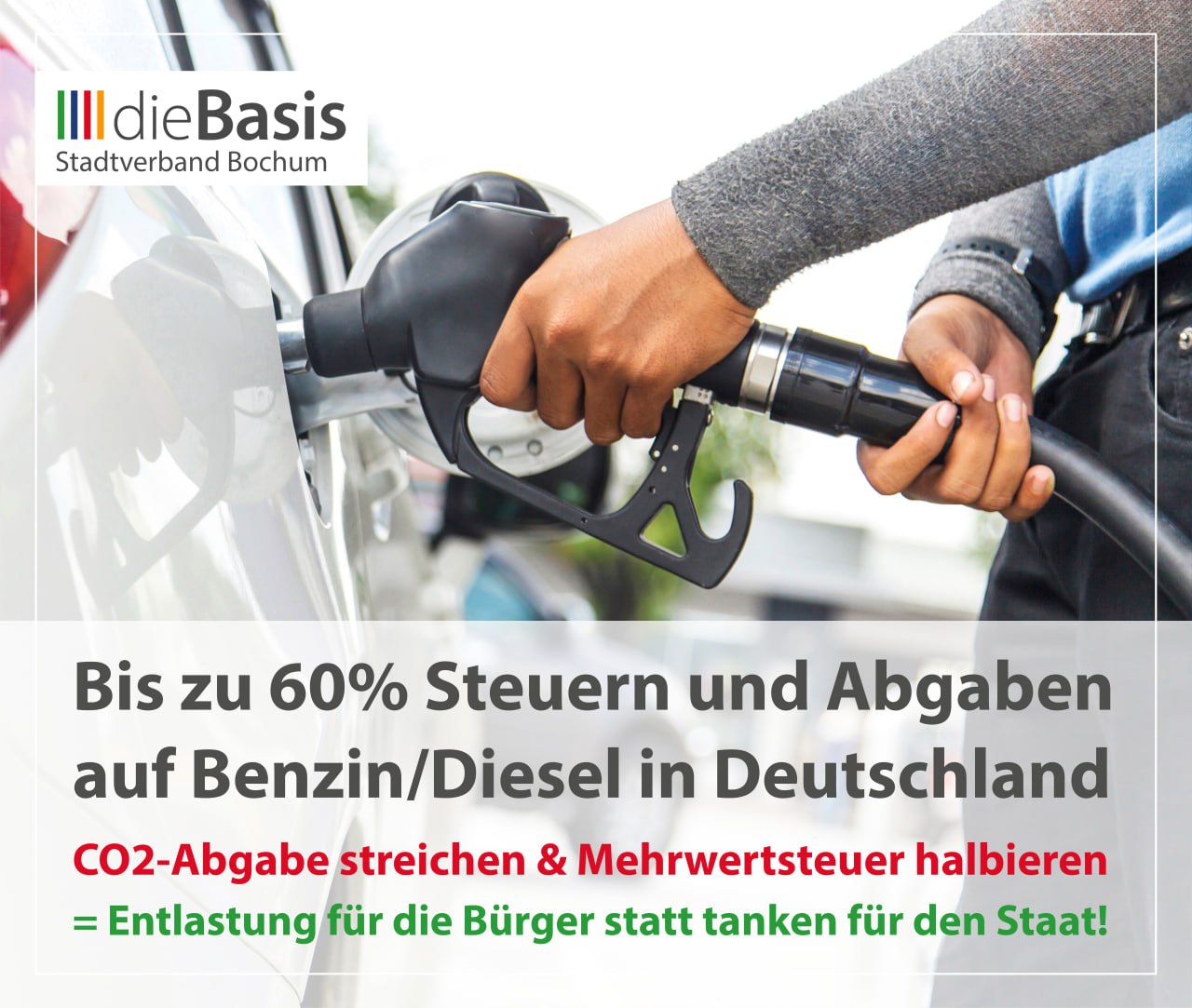 Entlastung für die Bürger statt tanken für den Staat