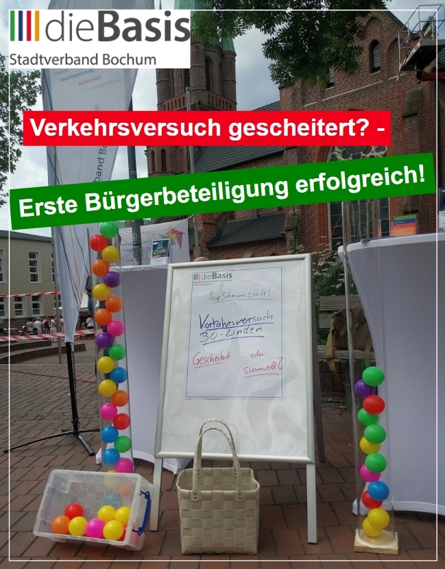 „Verkehrsversuch“ Bochum-Linden – erste Bürgerbeteiligung erfolgreich!